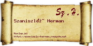 Szaniszló Herman névjegykártya